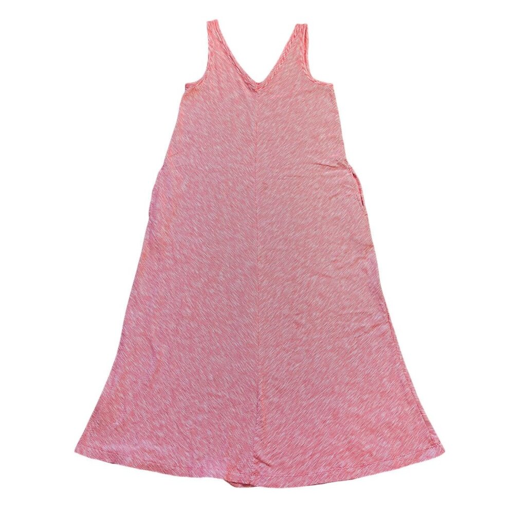 Lou & Grey Striped Softserve Slub Pocket Maxi Dress Women'sโ XS 100% Cotton Red